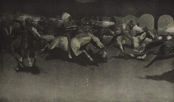 A night attack on a government wagon train 1904