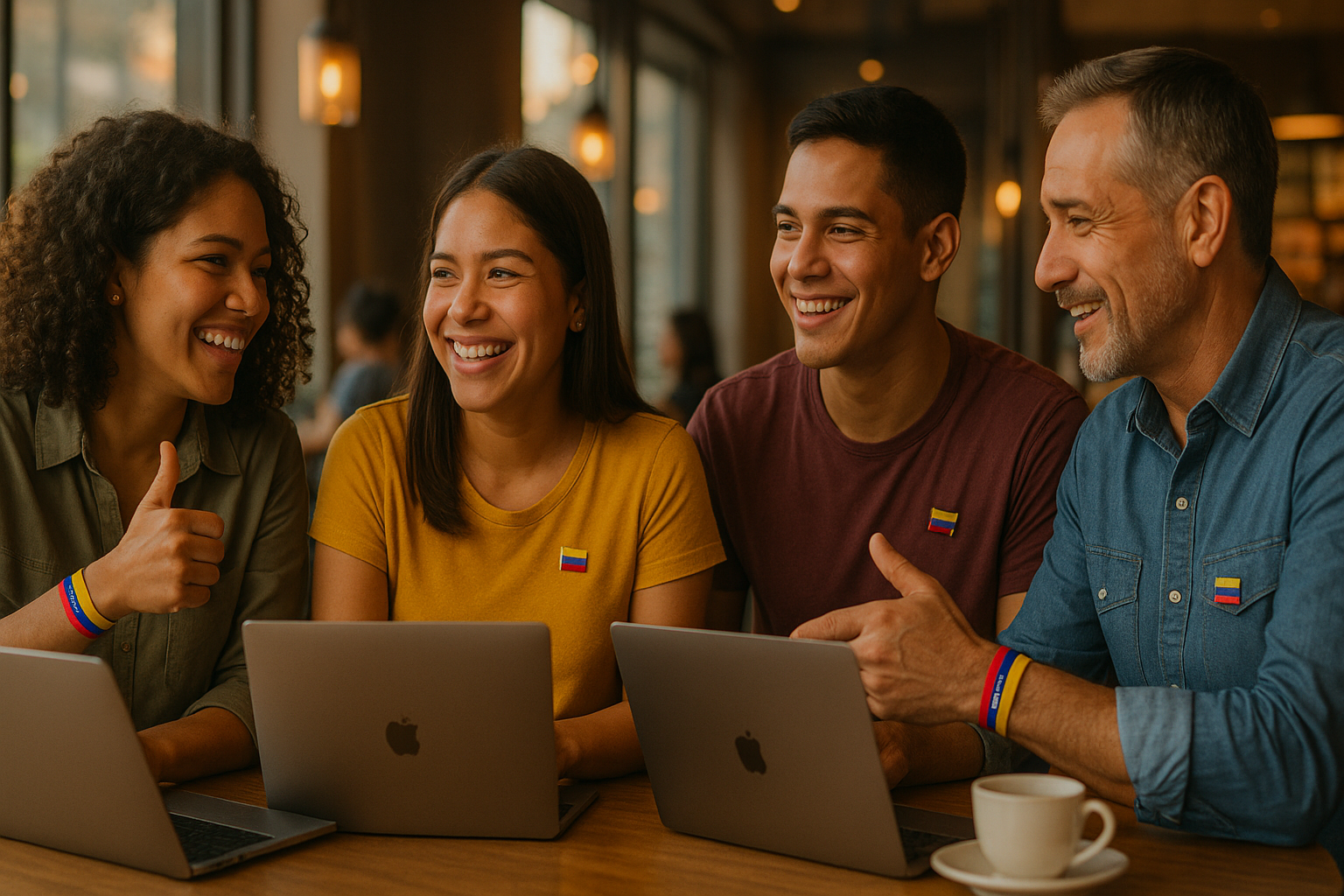 Venezolanos en el exterior reunidos en una sesión de mentoría comunitaria