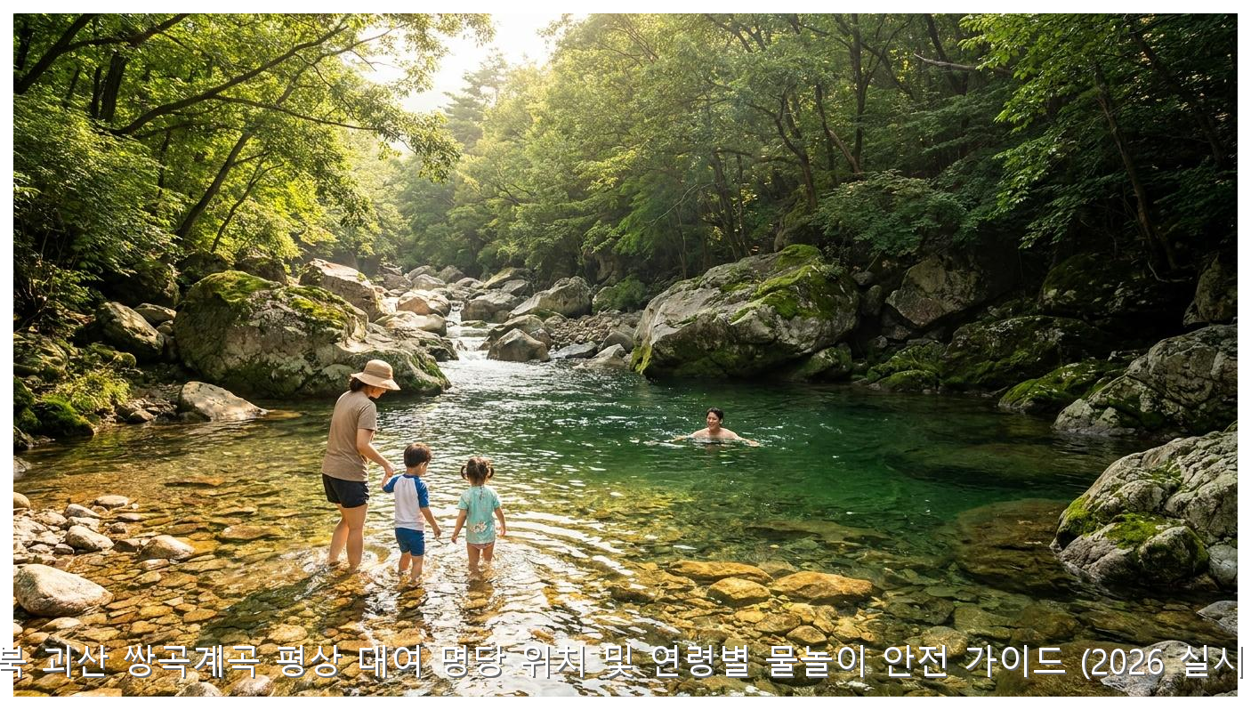 충북 괴산 쌍곡계곡 평상 대여 명당 위치 및 연령별 물놀이 안전 가이드 (2026 실시간) 핵심 안내 및 분석 인포그래픽 (3)