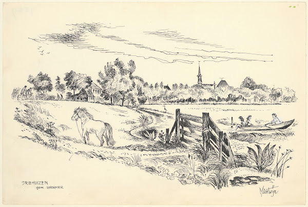 Gezicht op Driehuizen 1950 1960