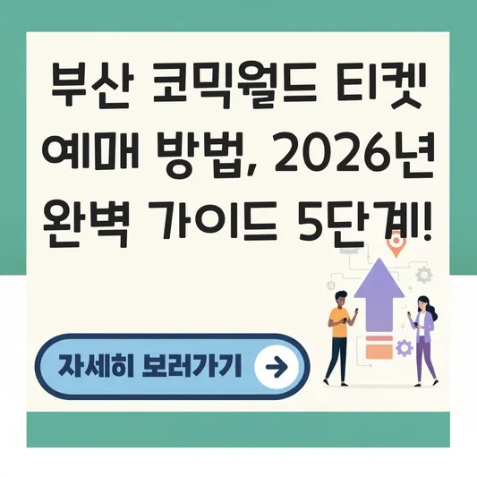 부산 코믹월드 티켓 예매 방법