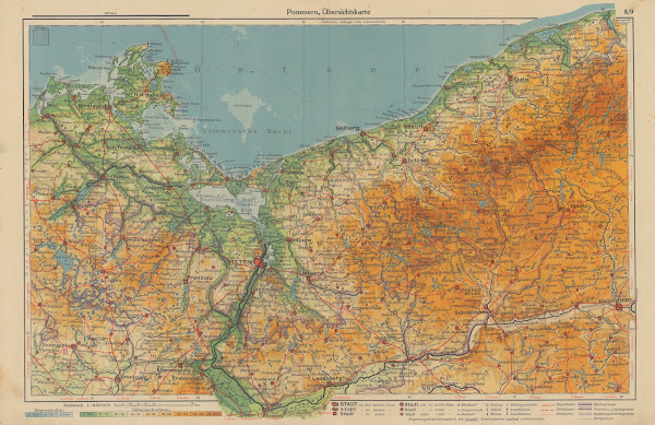 Pommern Übersichtskarte 1926