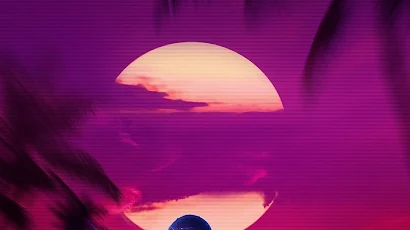 Cyberpunk, Vaporwave, Apples, Motorcycle, Magenta Full HD iPhone Wallpaper Background