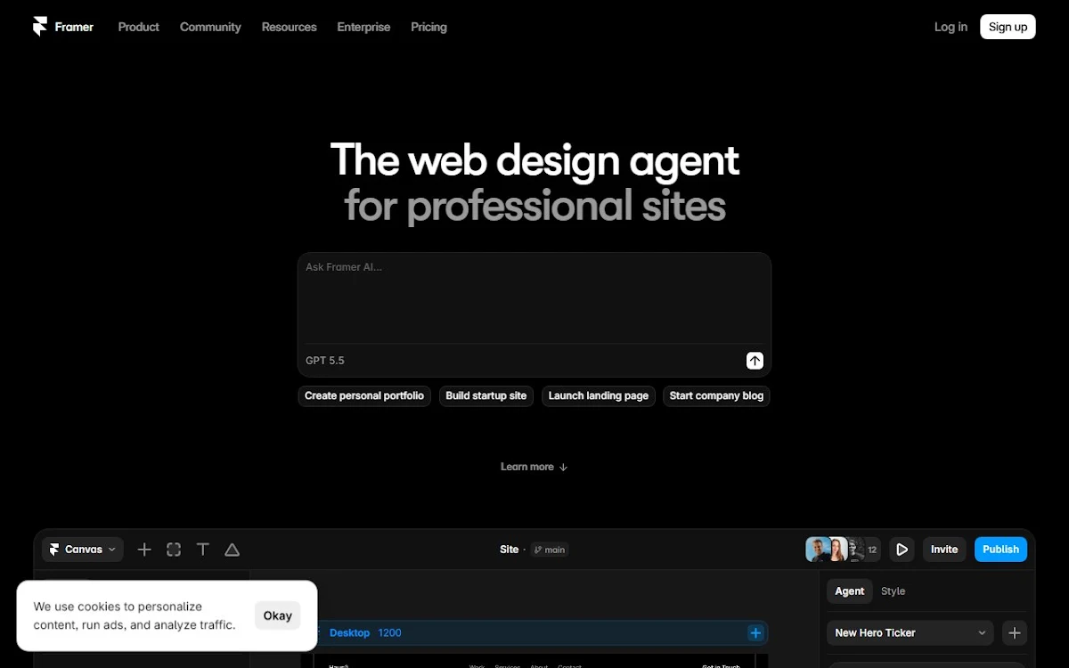 Captura de Framer