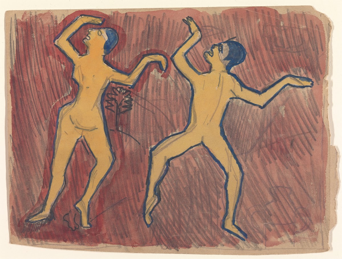 Cave of the Golden Calf Study of Two Frenzied Dancers 1912