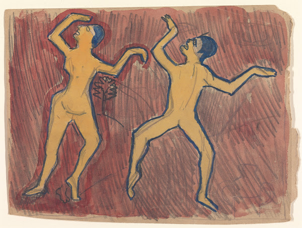 Cave of the Golden Calf Study of Two Frenzied Dancers 1912