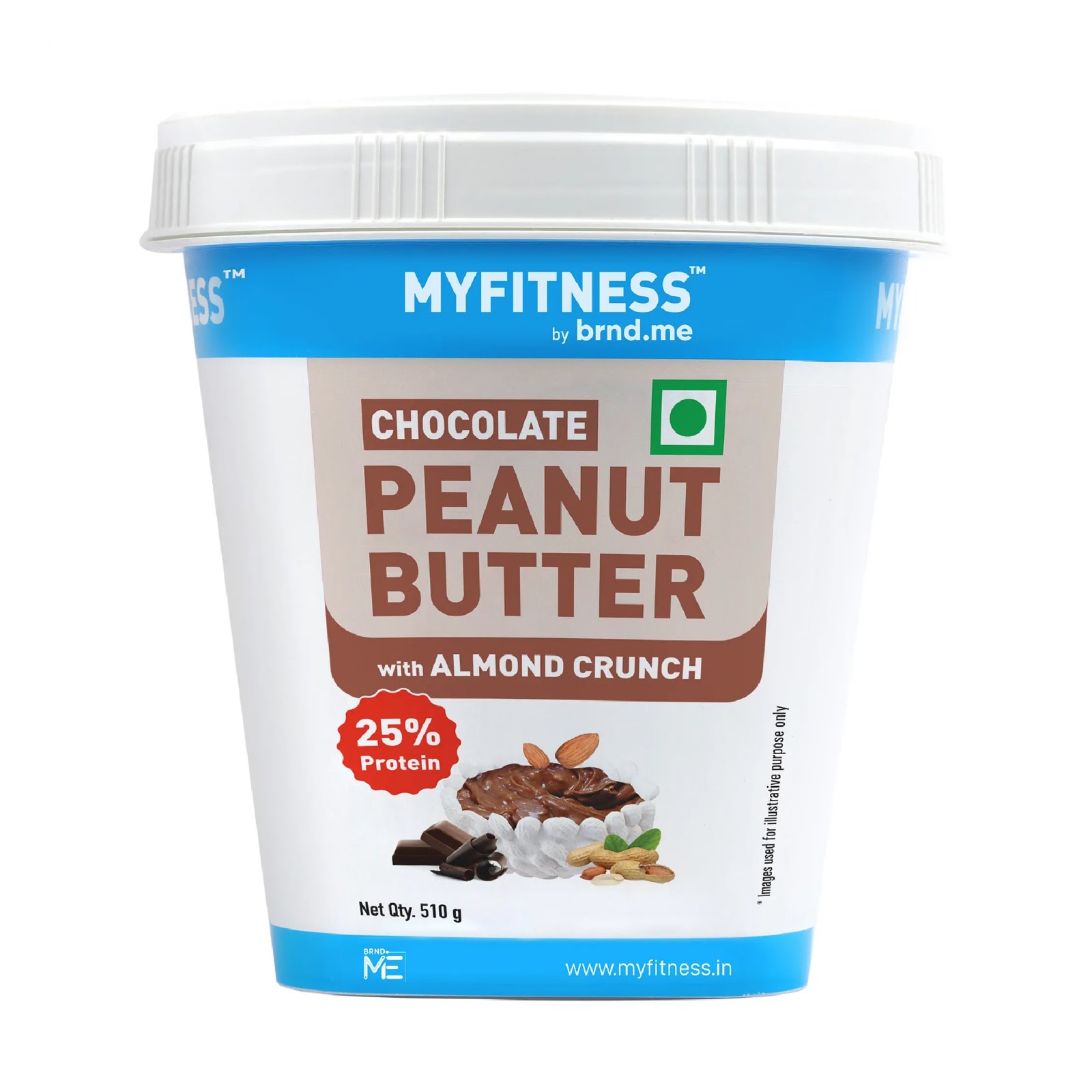 MyFitness Peanut Butter - Chocolate — Almond Crunch, 510 g