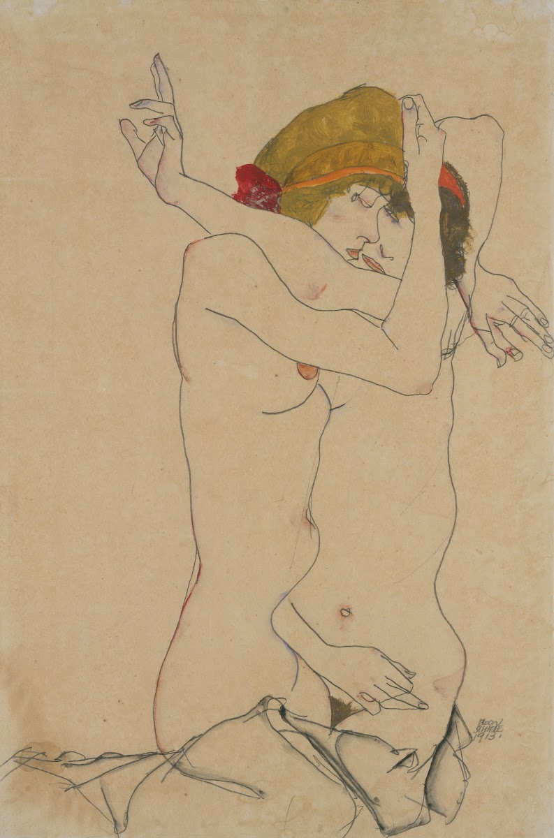 Two Women Embracing 1913