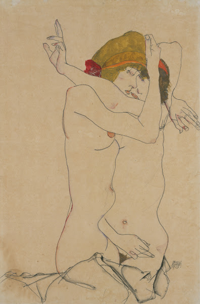 Two Women Embracing 1913