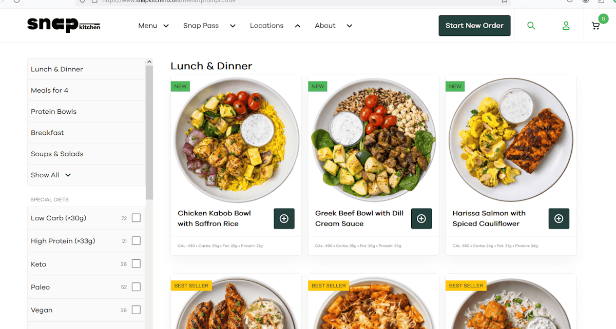 Captura de Fit Meals in a SNAP
