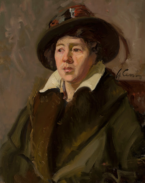 Portrait of a woman in a hat 1915