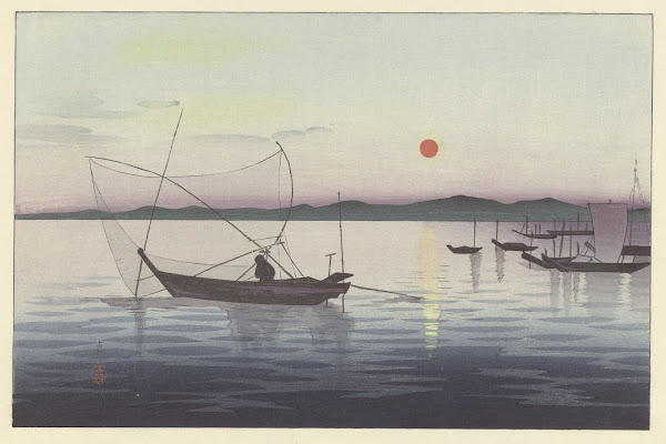 Boats and Setting Sun 1900   1936