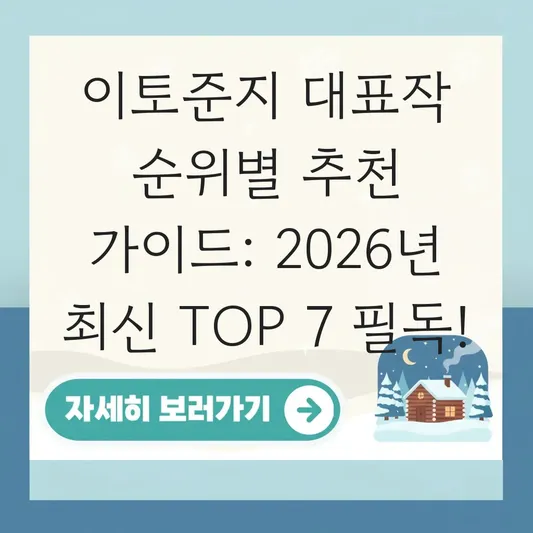 이토준지 대표작 순위별 추천 가이드
