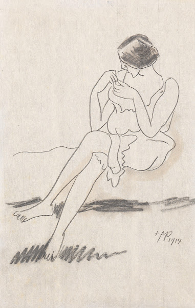 Beim Trägerknöpfen 1914
