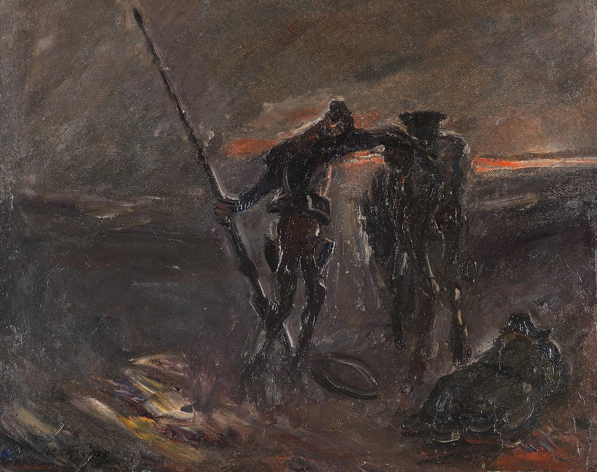 Don Quixote  Nachtwache Don Quijote und Rosinante 1908