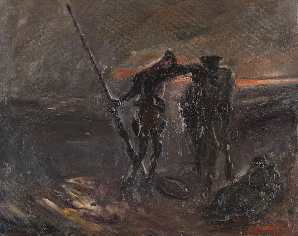 Don Quixote  Nachtwache Don Quijote und Rosinante 1908