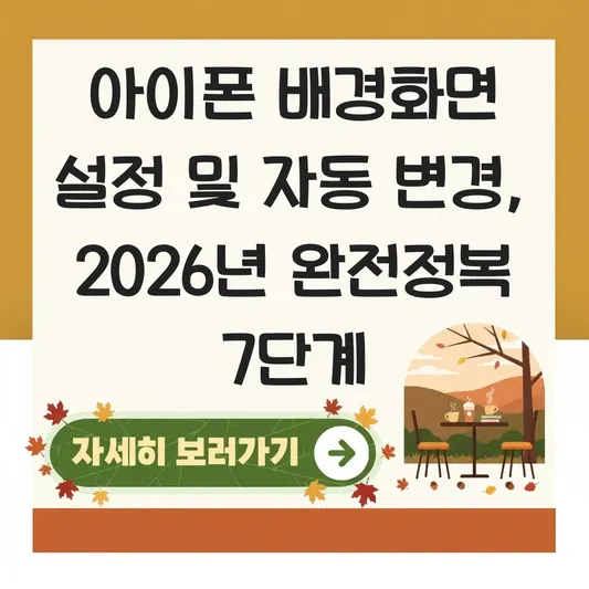 아이폰 배경화면 설정 및 자동 변경 기능 활용법 대표 이미지