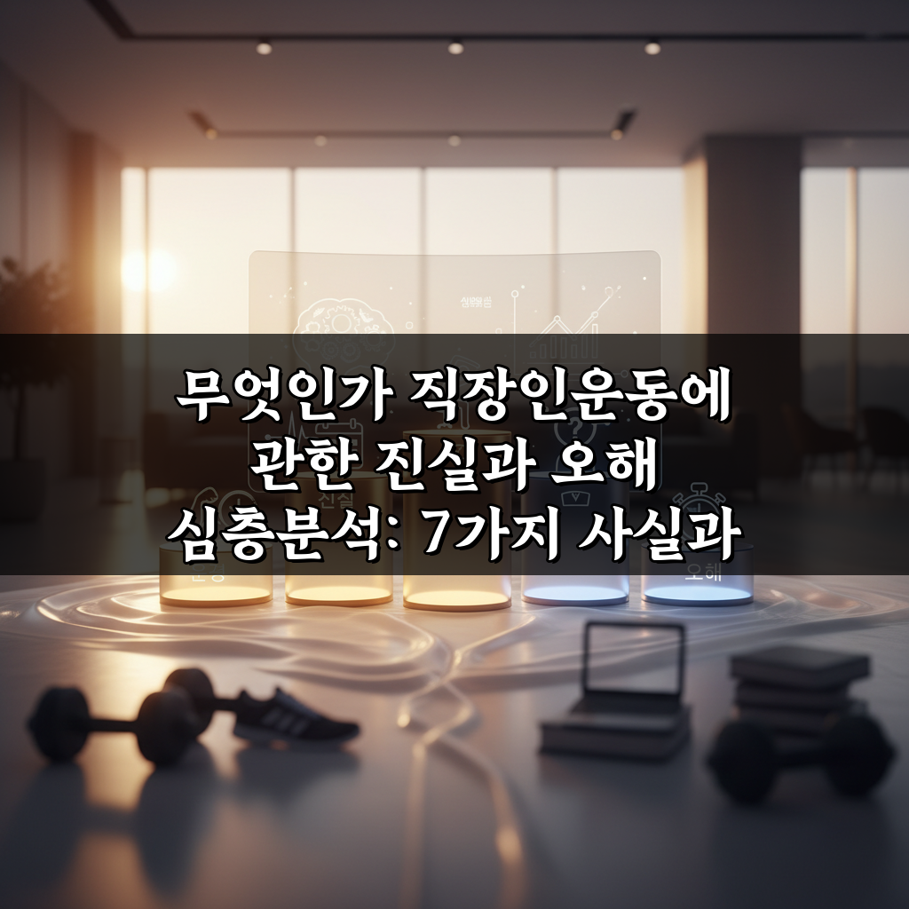 무엇인가 직장인운동에 관한 진실과 오해 심층분석: 7가지 사실과 오해 정리