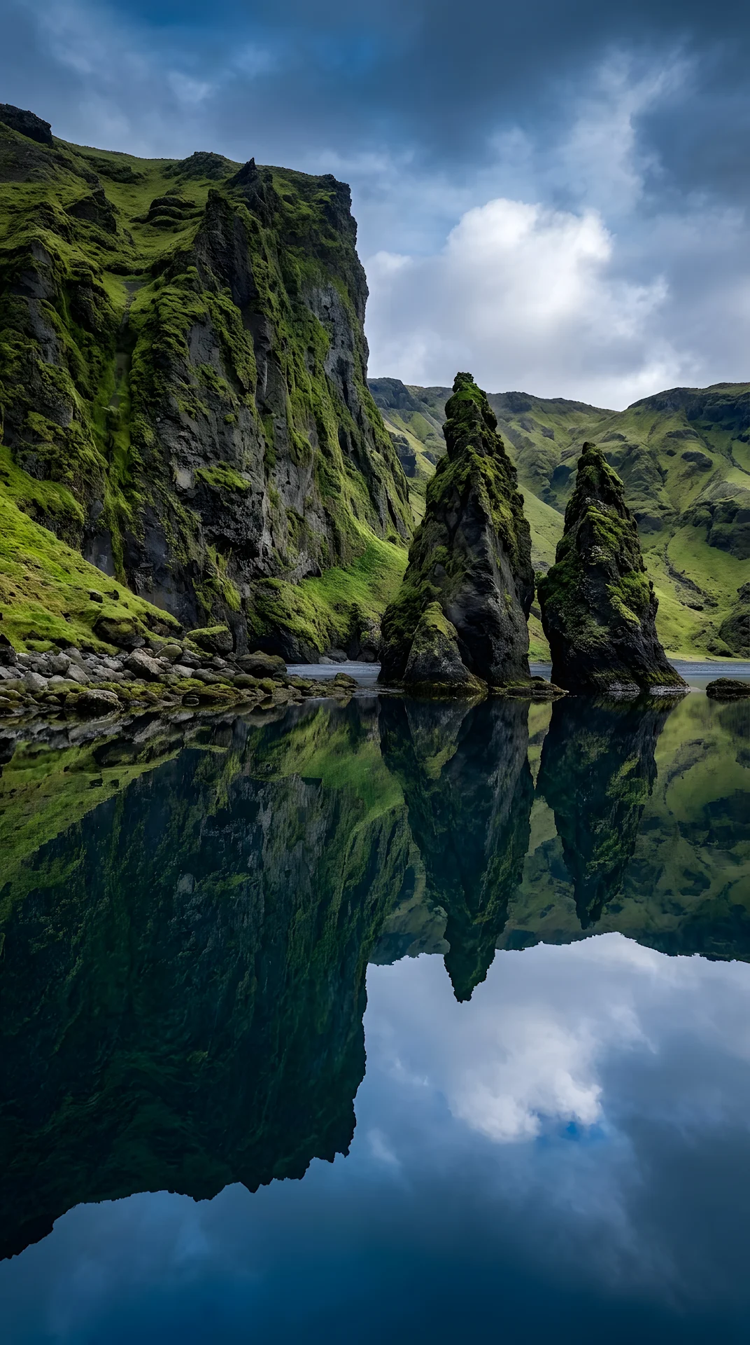 Lush Tropical Mountain Valley with Winding River - Free 4K mobile Wallpaper