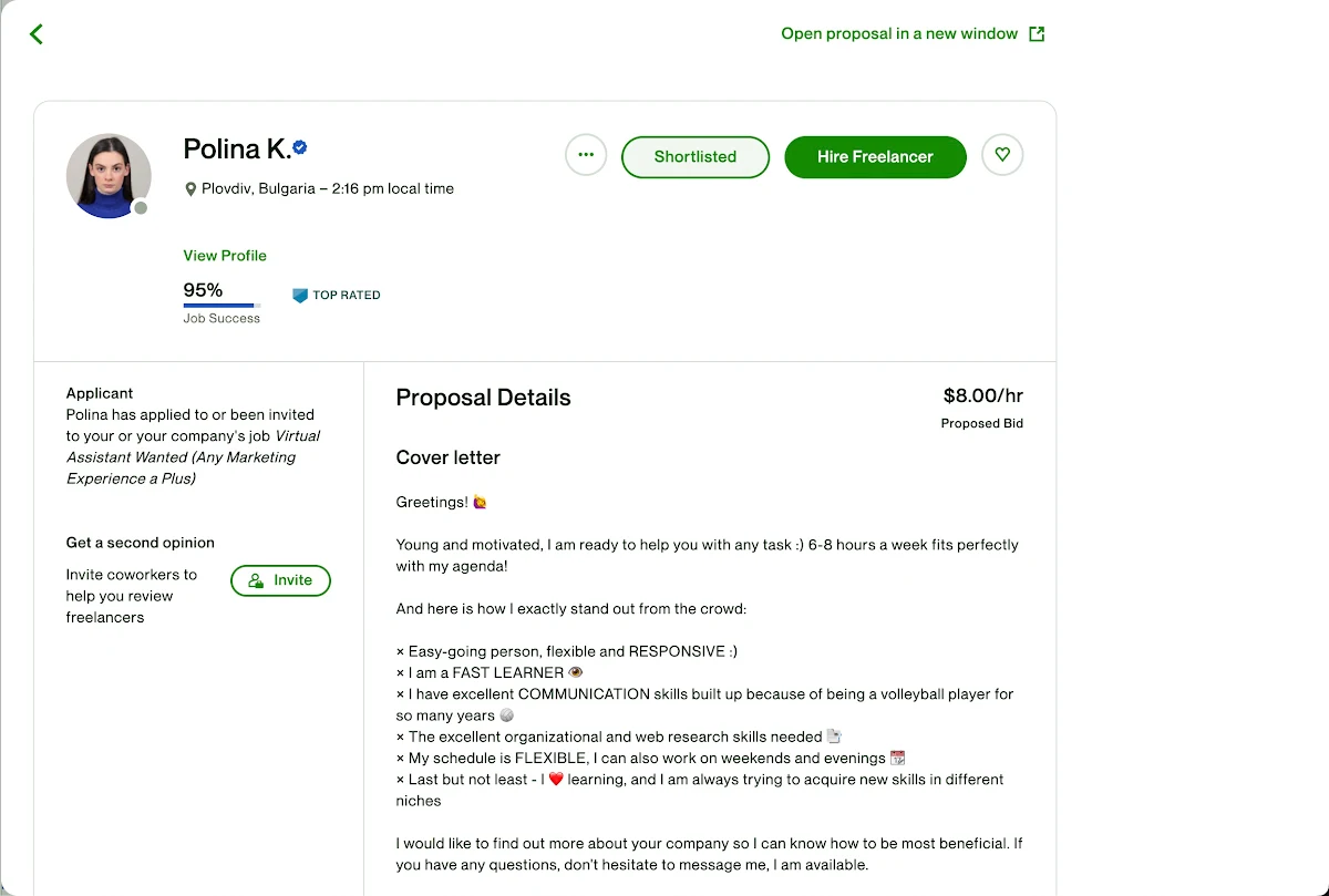 Captura de UpworkCoverLetter