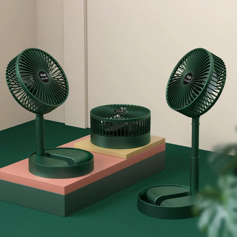 USB fan, foldable, with battery