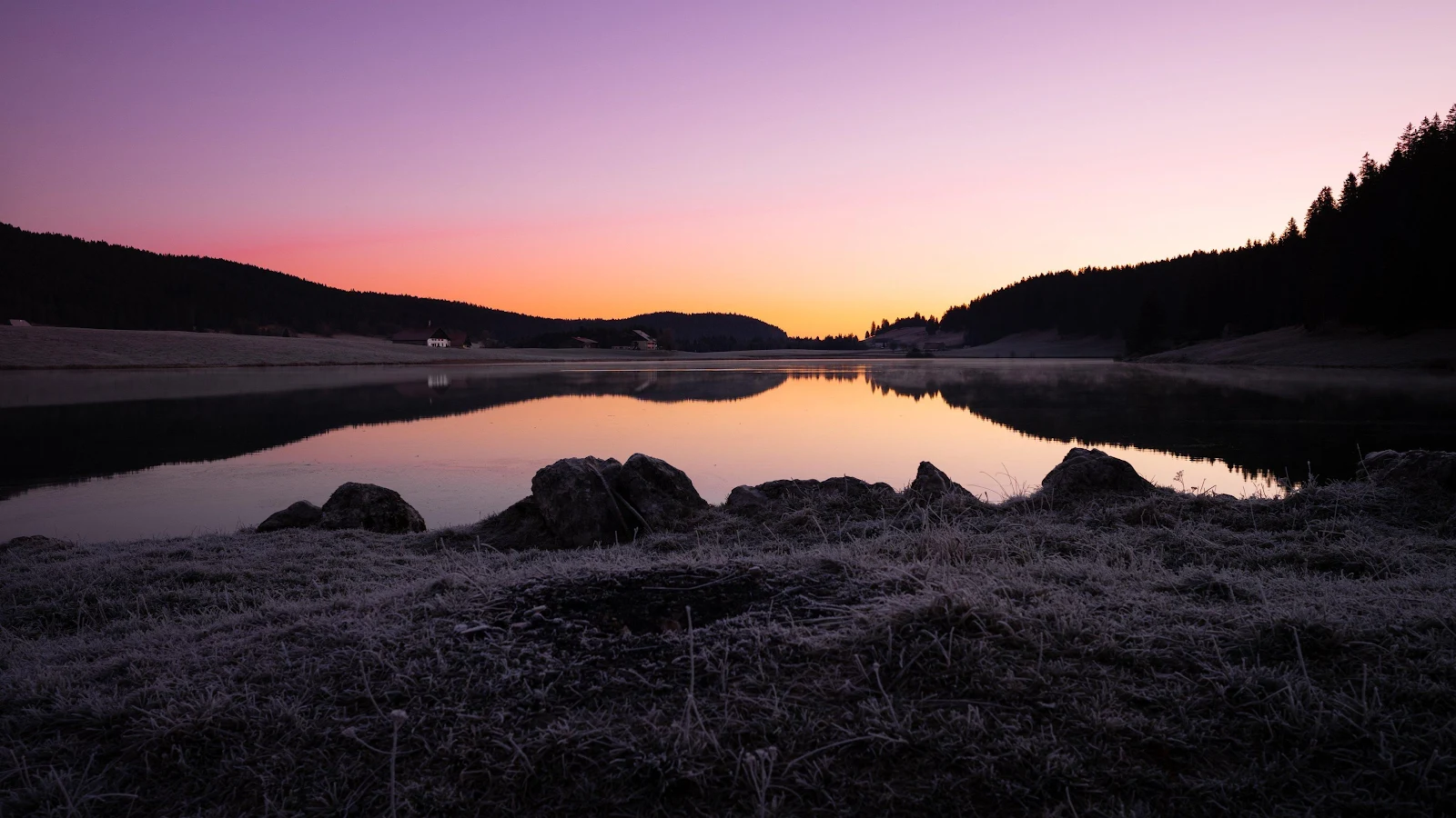 Reflecting On The Evening Sky  Nature 4K Desktop Wallpaper