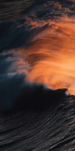 Golden Waves  Nature 4K Wallpaper Background