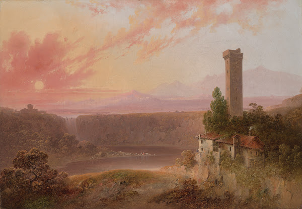 View of Lake Nemi atSunset ca184050