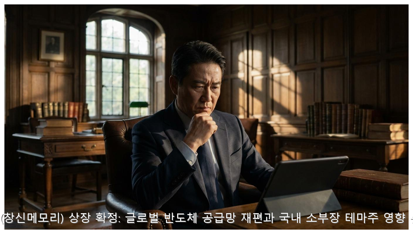 중국 CXMT(창신메모리) 상장 확정: 글로벌 반도체 공급망 재편과 국내 소부장 테마주 영향 분석 가이드 핵심 안내 및 분석 인포그래픽 (2)