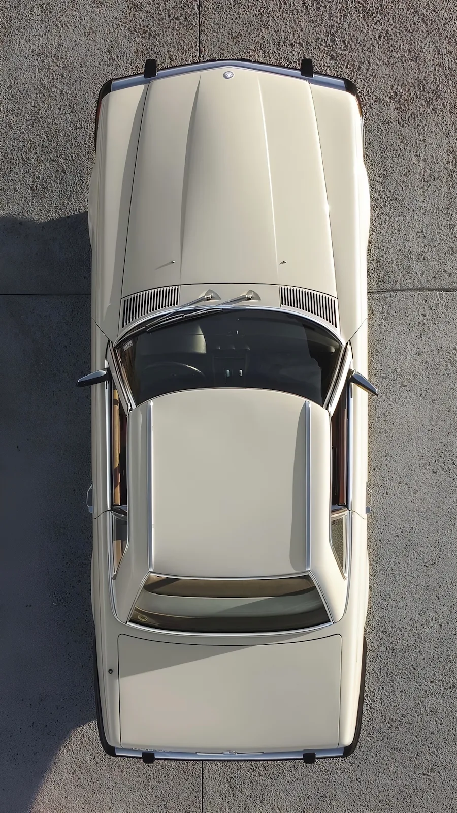 Classic Mercedes-Benz SL Top View - Automotive Photography Full HD iPhone Wallpaper (1287x2288)