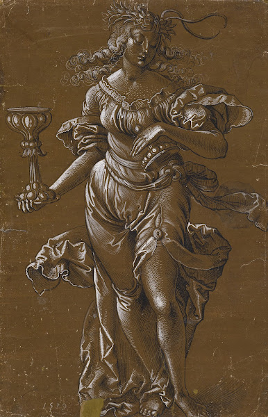 Allegorische Frauengestalt einen Pokal haltend Fortuna 1519