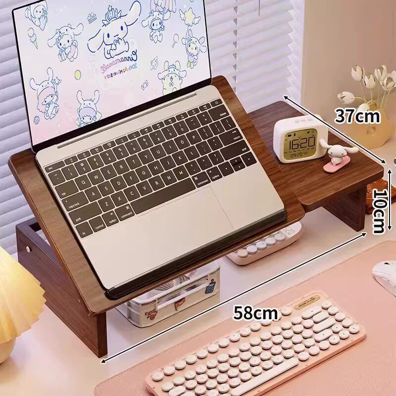 Holz-Laptop-Ständer mit Schreibtisch-Organizer