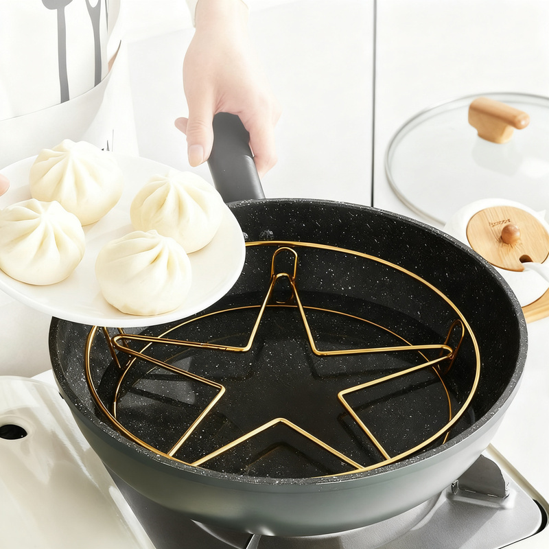 Stainless steel pot stand, round, for cookware