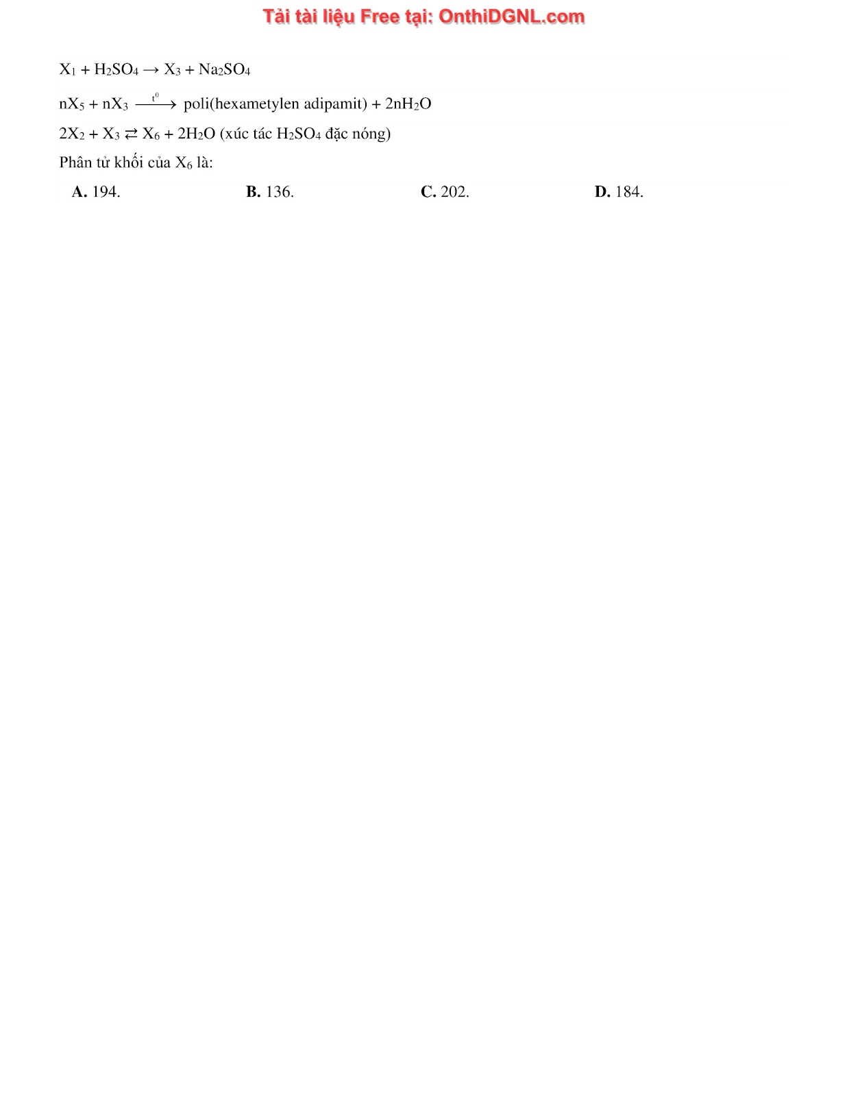 135 bài tập môn Hóa học - Ôn thi ĐGNL Bách khoa Hà nội Phần 7