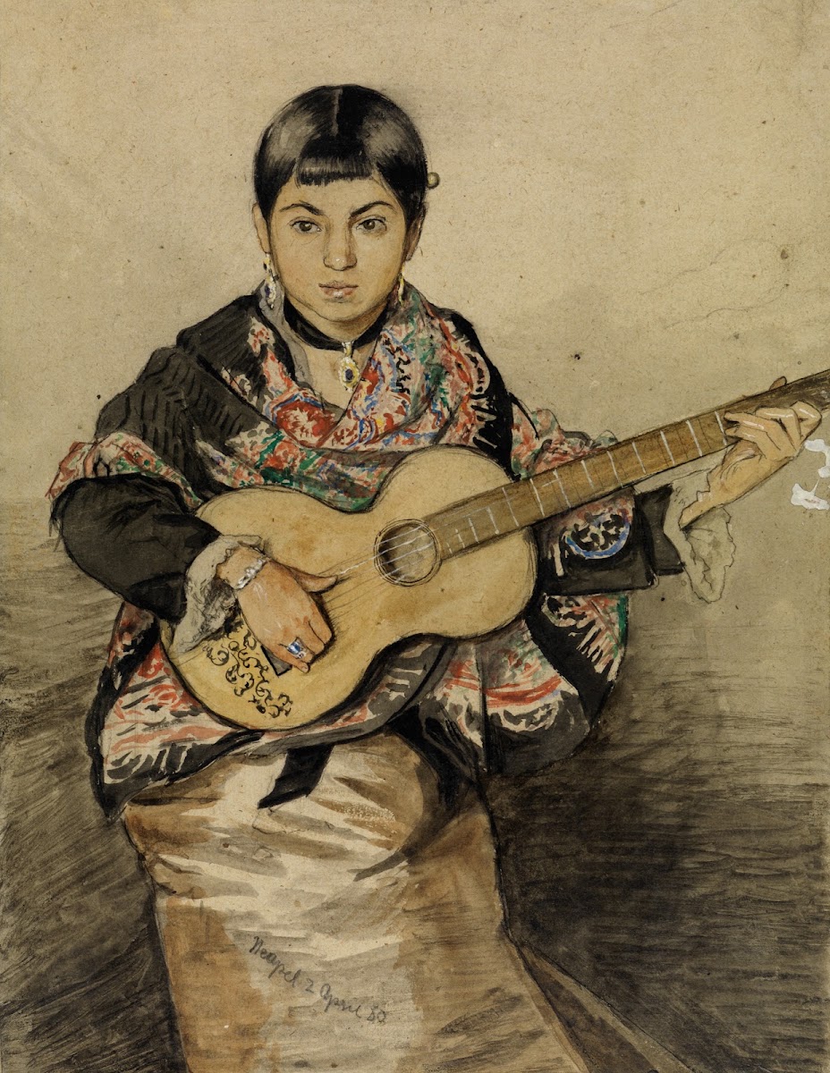Neapolitan woman with guitar 1880
