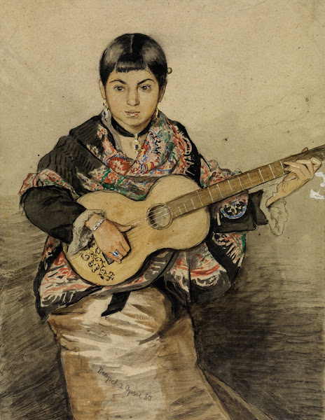Neapolitan woman with guitar 1880