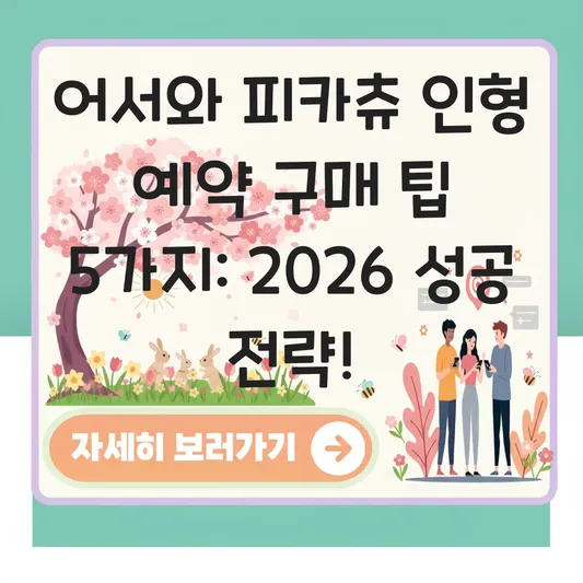 어서와 피카츄 인형 예약 구매 팁