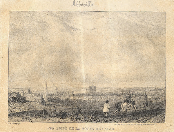 Abbeville  Vue Pris de la route de Calais
