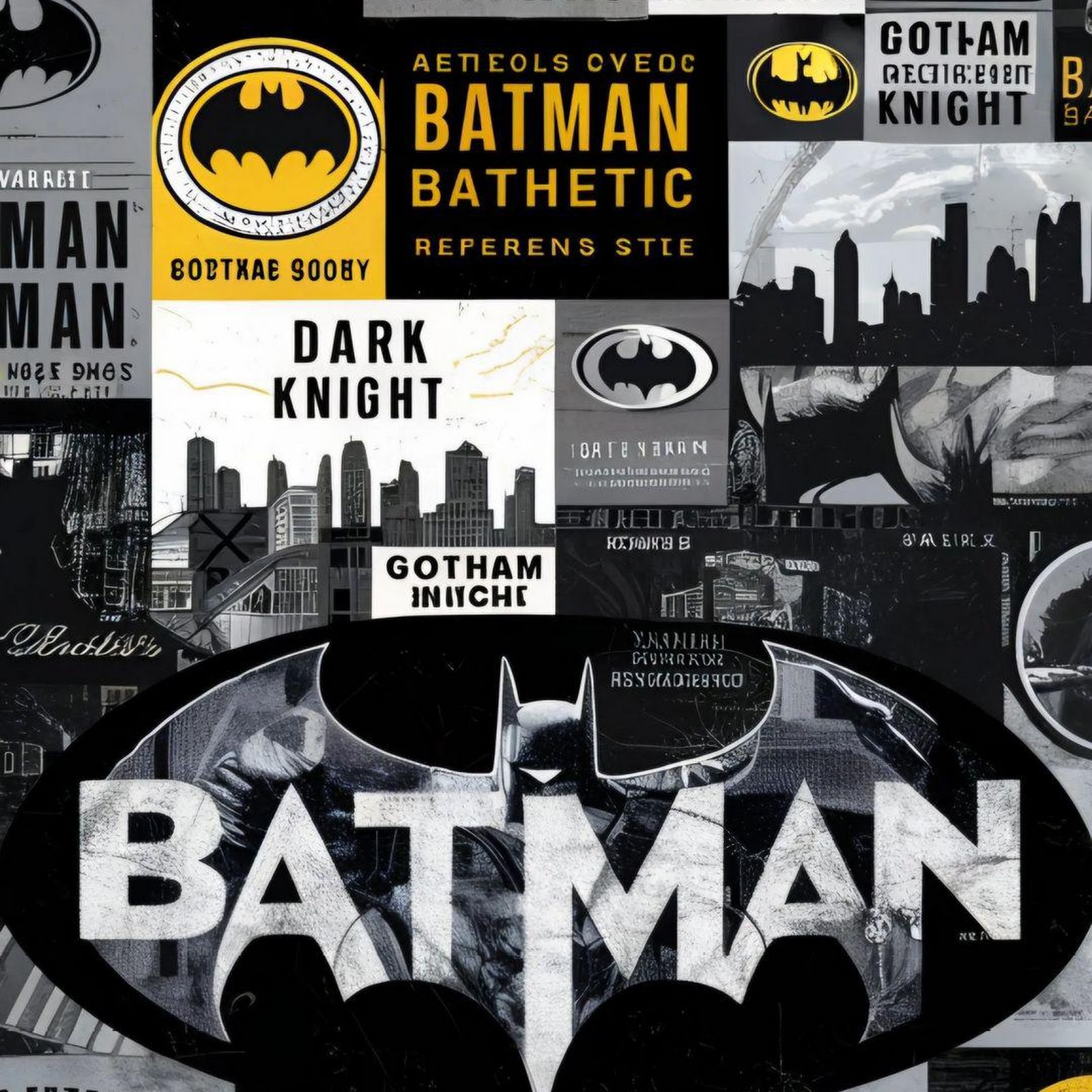 Download Batman Comic Book Collage Full HD iPhone