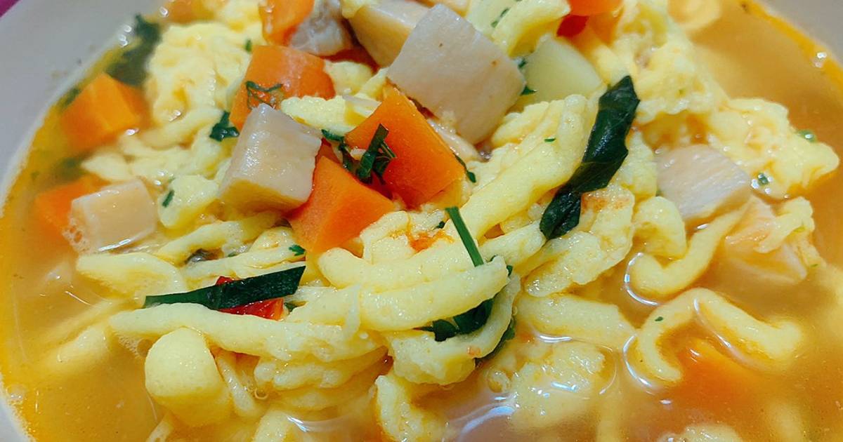 Mì trứng rau củ cho bé 🍜