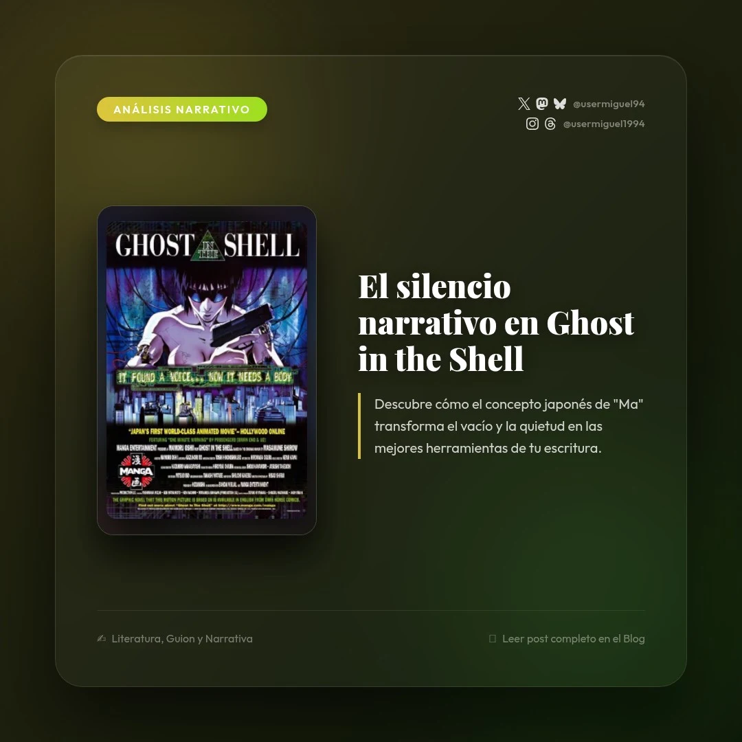 Cómo el vacío narra la identidad en Ghost in the Shell