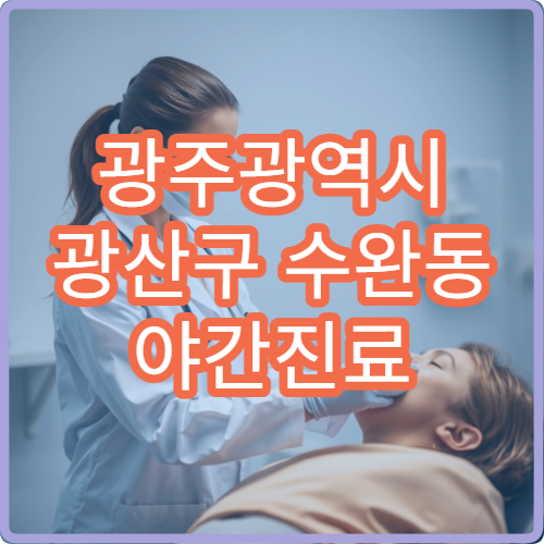 광주광역시 광산구 수완동 야간진료 이비인후과, 중이염·코막힘 치료