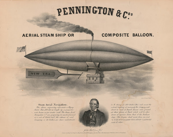 Pennington  Cos aerial steam ship or composite balloon 1850