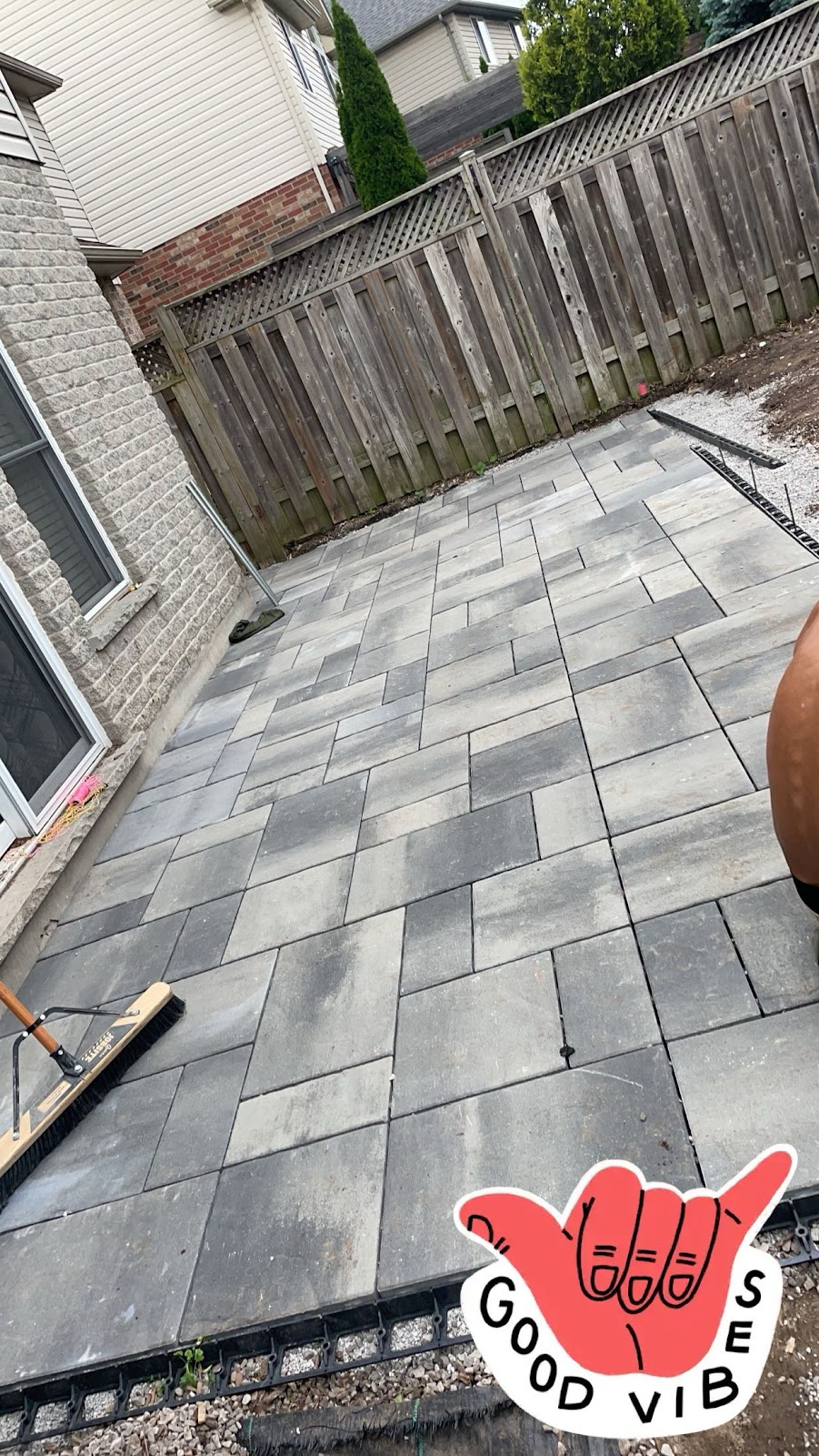 Backyard outdoor living hardscape construction in London, Ontario
