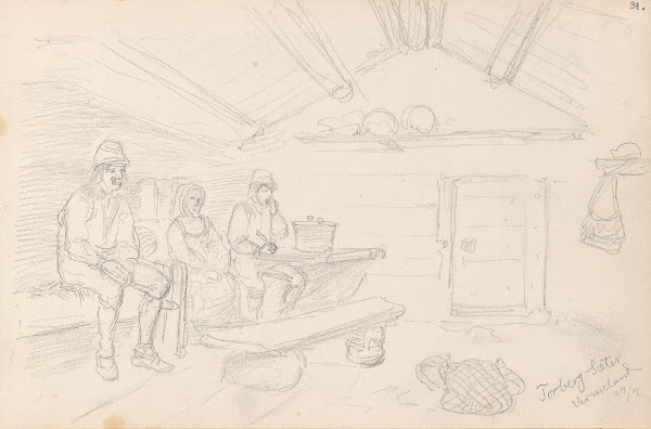 Figurer i interiør Torrbergssätern 1852