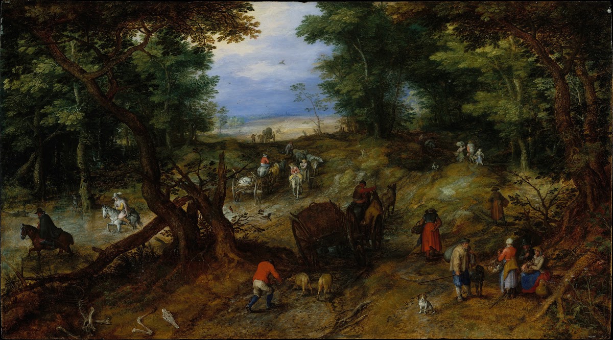 A Woodland Road with Travelers 1607
