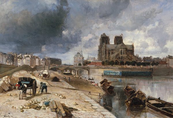 Notre Dame vue du quai de la Tournelle 1852