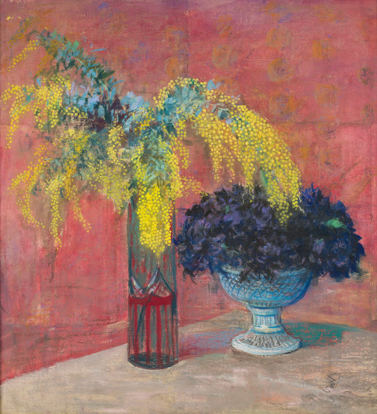 Mimosa and violets 1910