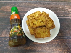 Chưa đầy 20 phút là chúng ta đã hoàn thành xong món đậu chiên sả thơm ngon, đơn giản rồi. Chúc các bạn thành công theo công thức của mình.