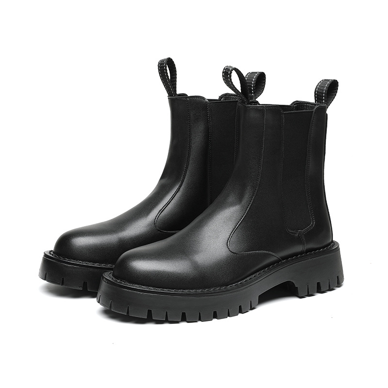 Herren-Chelsea-Stiefel, knöchelhoch, mit Absatz
